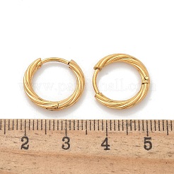 Creolen aus 304er Edelstahl mit Twist für Damen&nbsp;EJEW-A130-02A-G