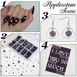 Cabochons imitation perles en plastique ABS&nbsp;OACR-SC0001-45C