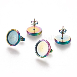 Boucles d'oreilles à tige en acier inoxydable 304 avec placage ionique (IP)&nbsp;LS-STAS-K202-05E-M