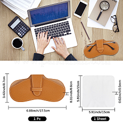 1 étui à lunettes en cuir PU&nbsp;AJEW-CN0004-43E