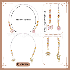 2 segnalibro in lega e plastica ABS&nbsp;HJEW-PH02542