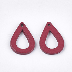Pendentifs en bois de peuplier peint&nbsp;WOOD-T021-08B