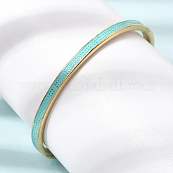 Bracciali rigidi da donna in acciaio inossidabile 304 smaltato con cerniera.&nbsp;SA-CBAC920-15G-01B