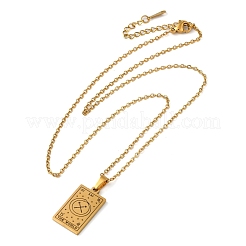 Colliers pendentifs en acier inoxydable 304 sur le thème du tarot pour femmes&nbsp;STAS-S128-02U