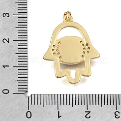 Pendentifs en laiton zircon cubique transparent&nbsp;KK-C263-22C-G