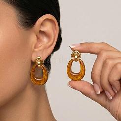 Pendientes colgantes de acero inoxidable 304 para mujer&nbsp;QJ7614-2