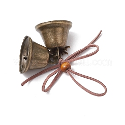 Cloche en fer et pendentifs décoratifs en alliage de style tibétain&nbsp;HJEW-JM03370-04