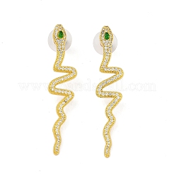 Orecchini del rhinestone della lega&nbsp;EJEW-R021-02G