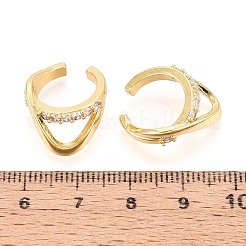 Manschettenohrringe aus Messing mit klarem Zirkonia&nbsp;EJEW-T049-04G