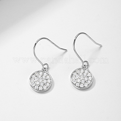 Boucles d'oreilles pendantes en argent sterling pavé de moissanite pour femme&nbsp;ZF9652