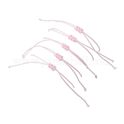 5 Stück 5 Stile natürliche Rosenquarz geflochtene Perlenarmbänder&nbsp;BJEW-JB11681-03