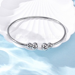 Bracelets manchettes en acier inoxydable 304&nbsp;BJEW-P310-08P