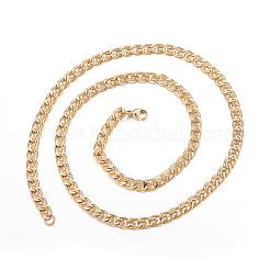 Conjuntos de joyas de collares y pulseras de acero inoxidable 304&nbsp;SJEW-E066-10G