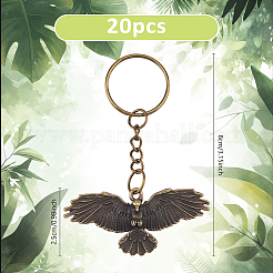 20 porte-clés aigle en alliage&nbsp;KEYC-DC00043