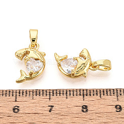 Breloques en laiton zircon cubique transparent&nbsp;KK-N259-15G