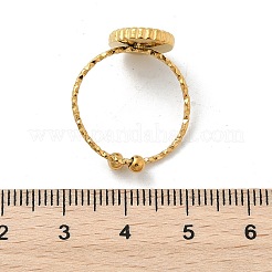 Ovale Manschettenringe aus weißem Muschelstahl 304 für Damen&nbsp;RJEW-G346-07G-02