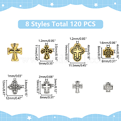 120pcs 8 Arten tibetanische Legierungsperlen&nbsp;FIND-HY0003-60