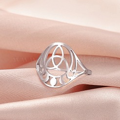Bague en acier inoxydable anti-ternissement&nbsp;PW-WG67510-03