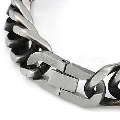 Bracelets à maillons cubains en acier inoxydable 304 pour hommes&nbsp;BJEW-B102-11AS