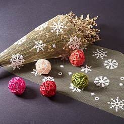 Rubans de maille déco flocon de neige&nbsp;OCOR-P010-G04