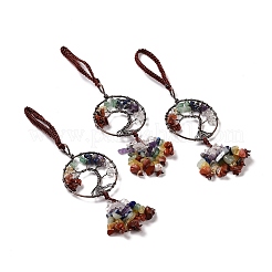 Jetons de chakra enveloppés de fil&nbsp;HJEW-H057-02D-01
