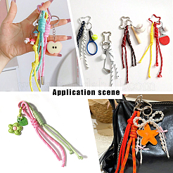 10 pendentif décoratif en nylon de 10 couleurs pour ornements de sac&nbsp;AJEW-SC0031-92