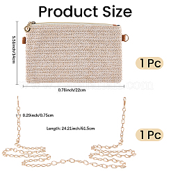 Gewebte Grasschultertaschen&nbsp;AJEW-WH20020-591C
