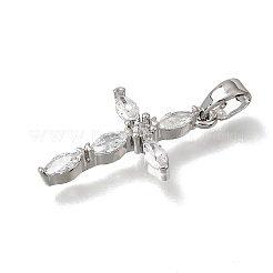 Pendentifs en laiton zircon cubique transparent&nbsp;CU-CBA9883-05B-P