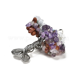 Gros pendentifs en pierres précieuses naturelles mélangées&nbsp;G-F763-06P