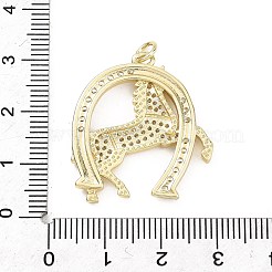 Messing micro pave klare zirkonia anhänger&nbsp;KK-B177-05E-G