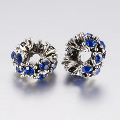 Perle europee di strass in lega di stile tibetano&nbsp;PALLOY-F200-04G