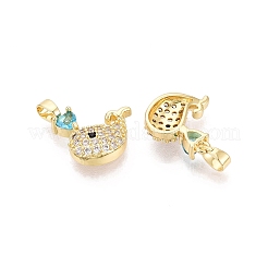 Colgante micropavé cubic zirconia de latón&nbsp;KK-Q073-10G