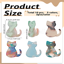 10 Stück 5 Farben undurchsichtige Acrylanhänger&nbsp;OACR-LP0001-09