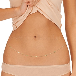 Messing klare Zirkonia Satellitenkette Taillenketten&nbsp;NJEW-C00038