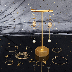 Kit para hacer aretes colgantes de círculo grande&nbsp;DIY-UN0004-09