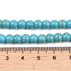 Chapelets de perles en turquoise synthétique&nbsp;TURQ-F007-01B-6mm