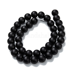 Natürliche schwarze Onyxperlenstränge&nbsp;X-G-Z024-01A