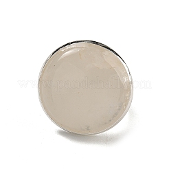 Anelli regolabili rotondi in cristallo di quarzo naturale&nbsp;RJEW-K371-09S-29