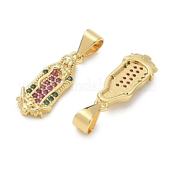 Pendentifs en laiton avec zircon cubique micro pavé&nbsp;CU-CBAD360-12G-03