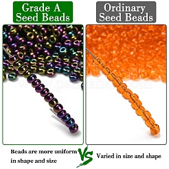 12/0 grade a perles de rocaille en verre rondes&nbsp;SEED-Q008-F603