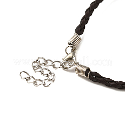 Création de bracelet tressé en imitation cuir à la mode&nbsp;BJEW-S076-017
