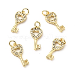 Messing micro pave klare zirkonia anhänger&nbsp;KK-E068-VB180