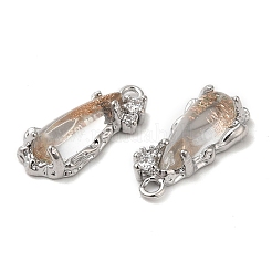 Colgante micropavé cubic zirconia de latón&nbsp;KK-C028-12P-02