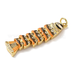Pendenti in zirconi cubici trasparenti in micro pavè di ottone&nbsp;KK-B155-19G-02