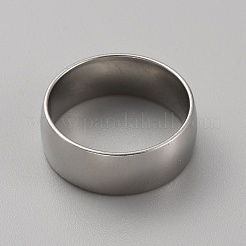 Bague simple en acier inoxydable 201 pour hommes et femmes&nbsp;RJEW-WH0015-02D