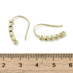 Micro ottone spianare zirconi orecchino ganci&nbsp;KK-C048-13I-G