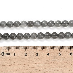 Natürlichen schwarzen Mondstein Perlen Stränge&nbsp;G-L631-A05-6mm