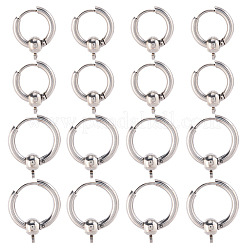24 pièce de 2 styles de boucles d'oreilles créoles en acier inoxydable 304&nbsp;FIND-SC0017-16A
