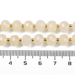 Naturels teints en blanc perles de jade brins&nbsp;G-H057-A20-02