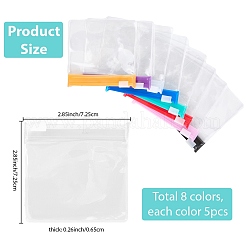 40 sac à fermeture éclair en plastique EVA de 8 couleurs&nbsp;ABAG-SP0001-18B